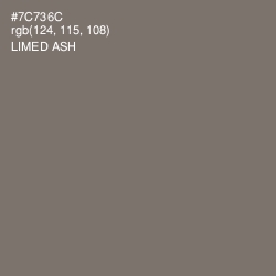 #7C736C - Limed Ash Color Image